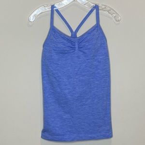 Athleta Y Back Seamless Tank Wildflower Blue